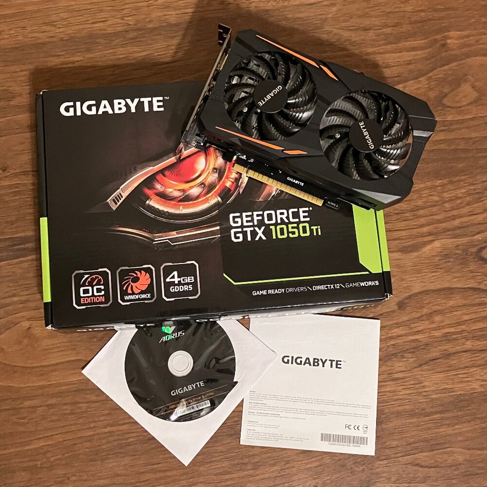 Gigabyte GeForce GTX 1050 Ti OC Video Card GPU HDMI, $350 @new